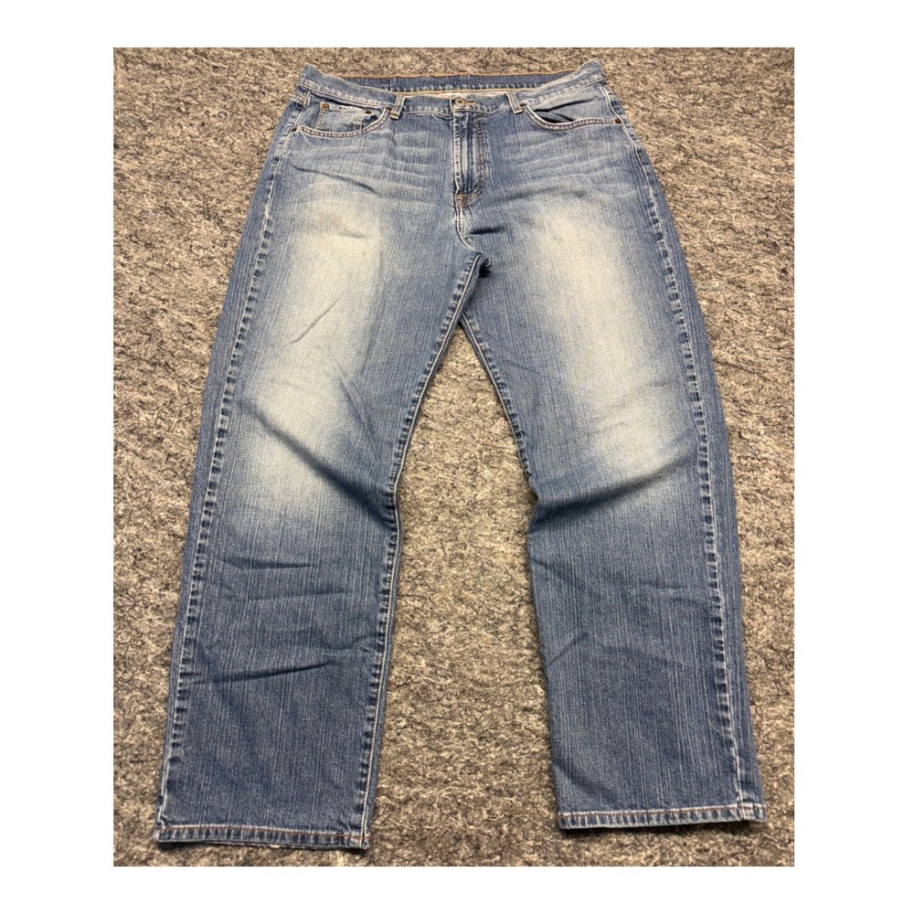 Lucky Brand Dungarees Mens 36 Loose Fit Blue Jeans Regular Length 7M10522